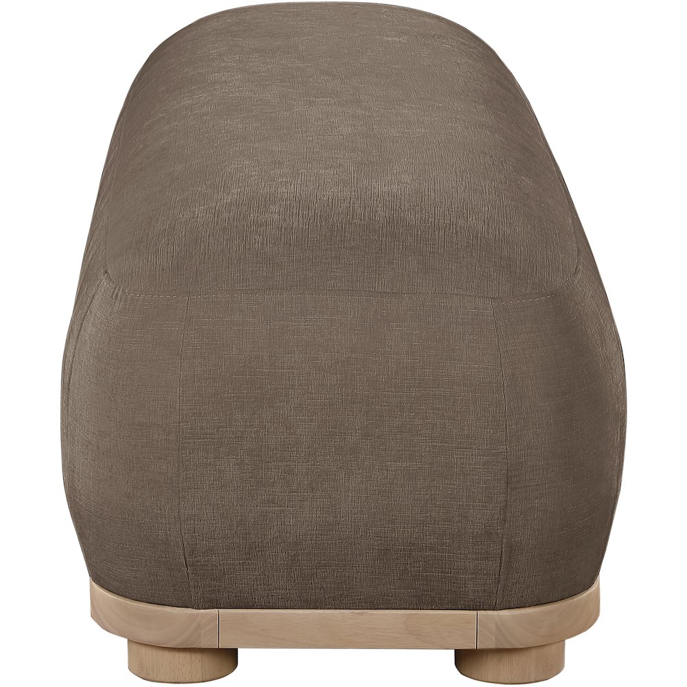 Calum Brown Chenille Fabric Bench. Picture 4