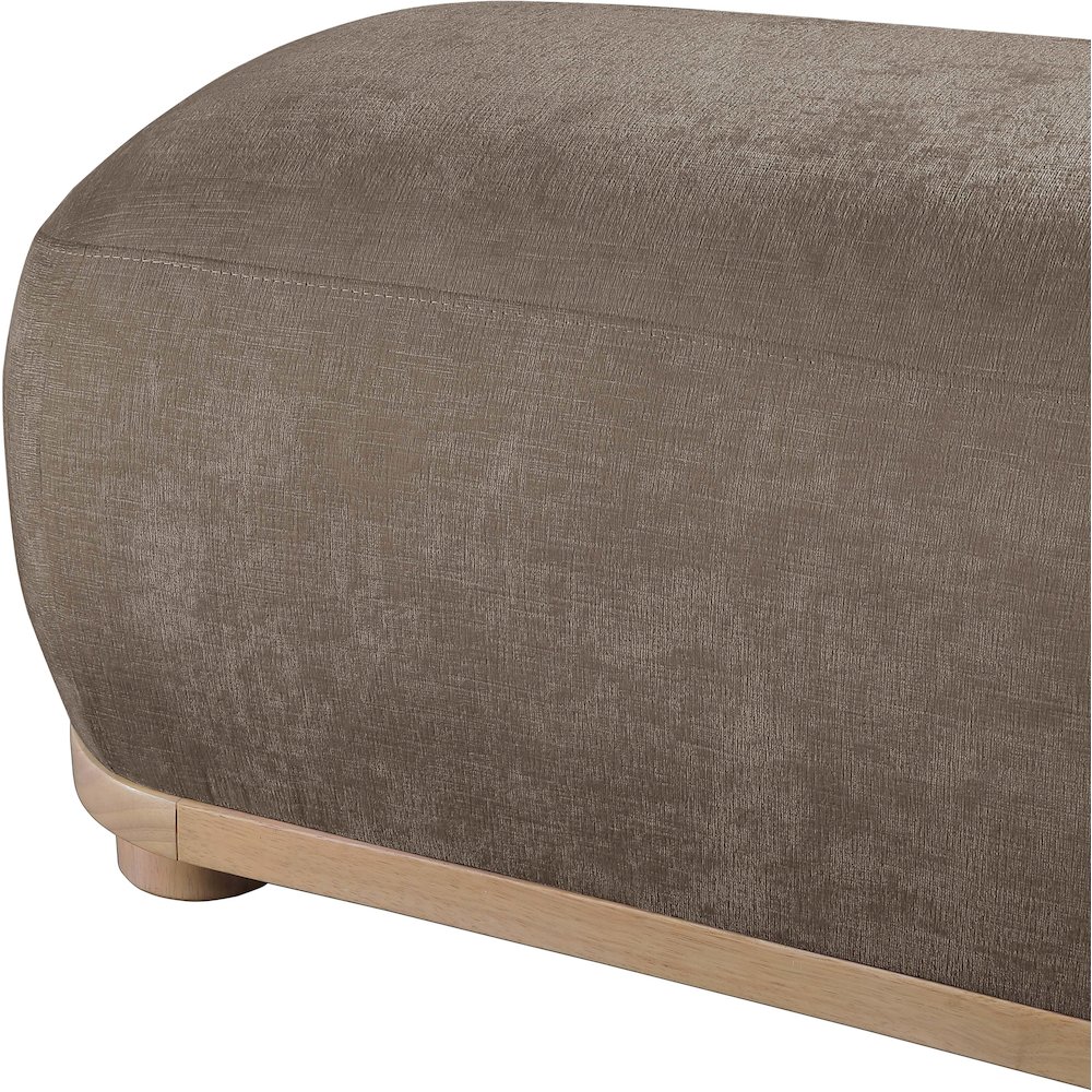 Calum Brown Chenille Fabric Bench. Picture 5