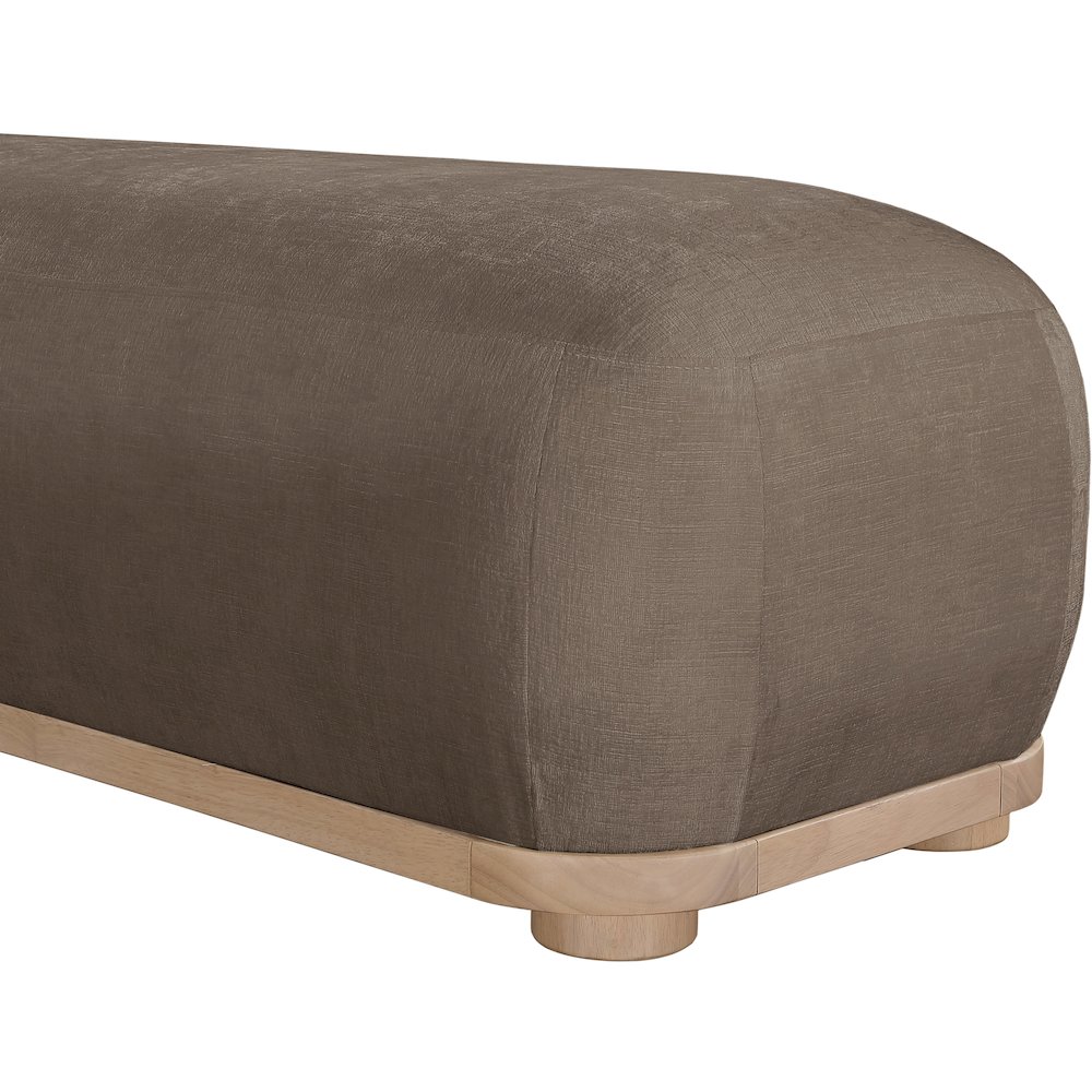 Calum Brown Chenille Fabric Bench. Picture 6