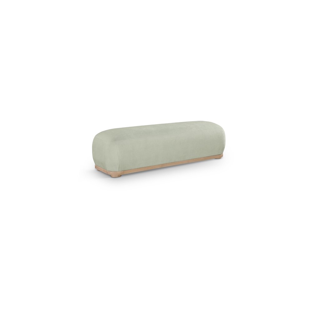Calum Mint Chenille Fabric Bench. Picture 1