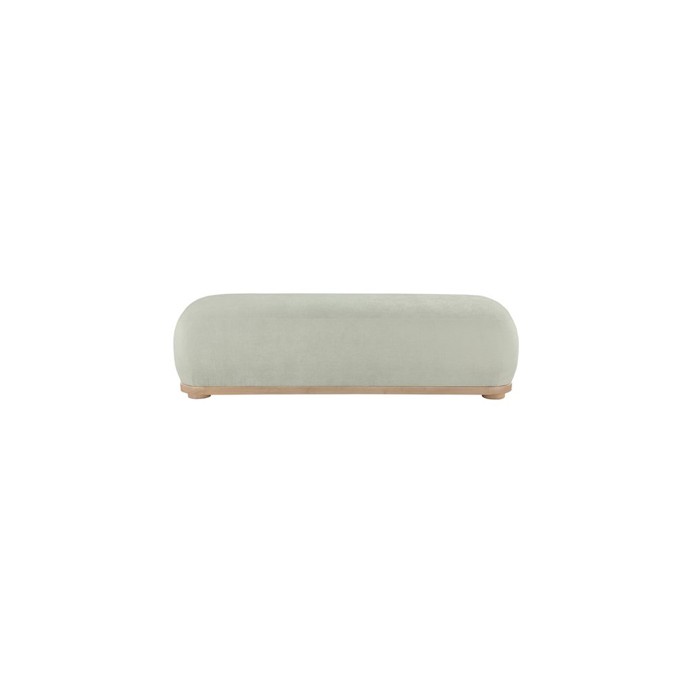 Calum Mint Chenille Fabric Bench. Picture 3