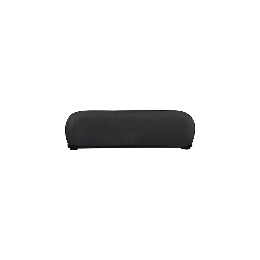 Calum Black Chenille Fabric Bench. Picture 3