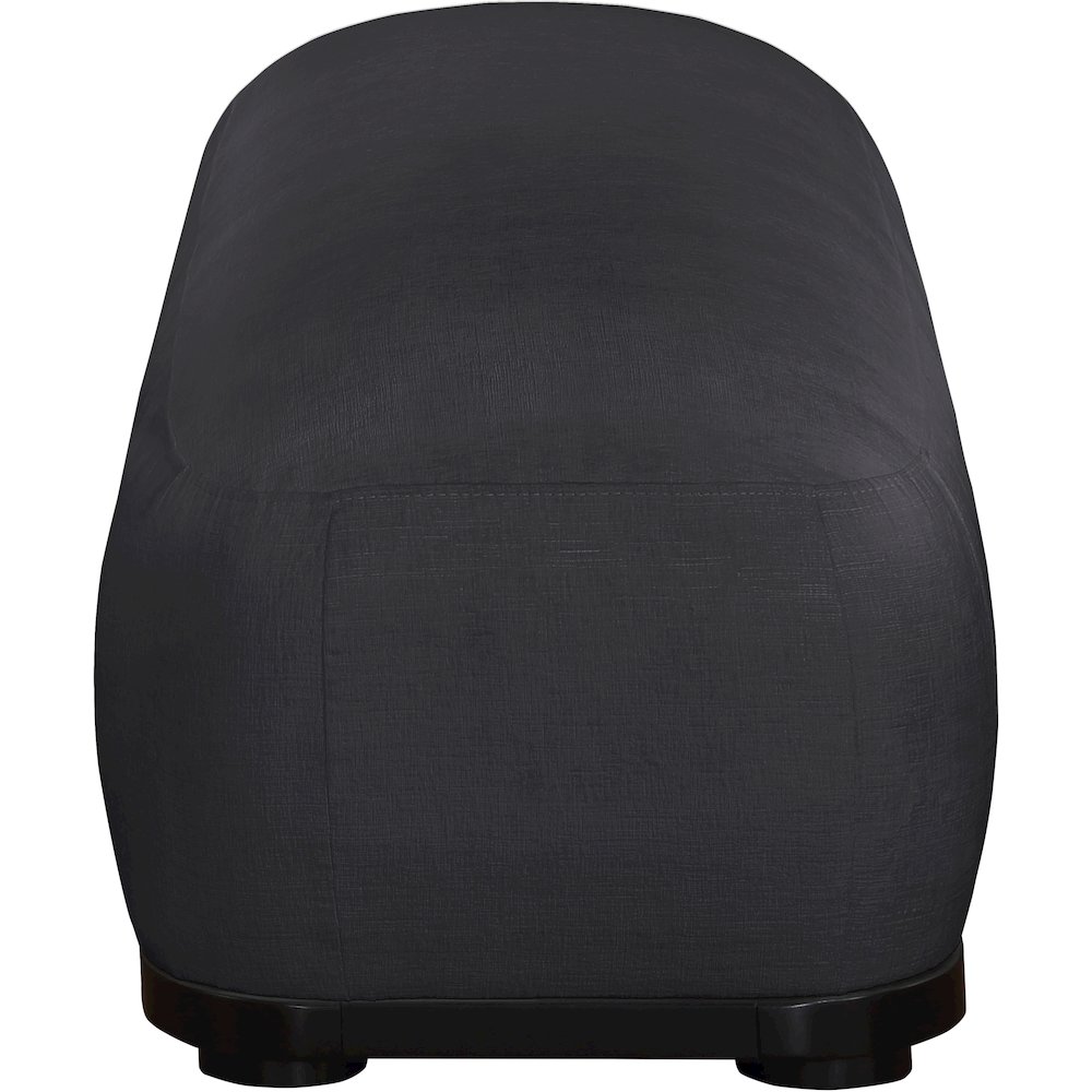 Calum Black Chenille Fabric Bench. Picture 4