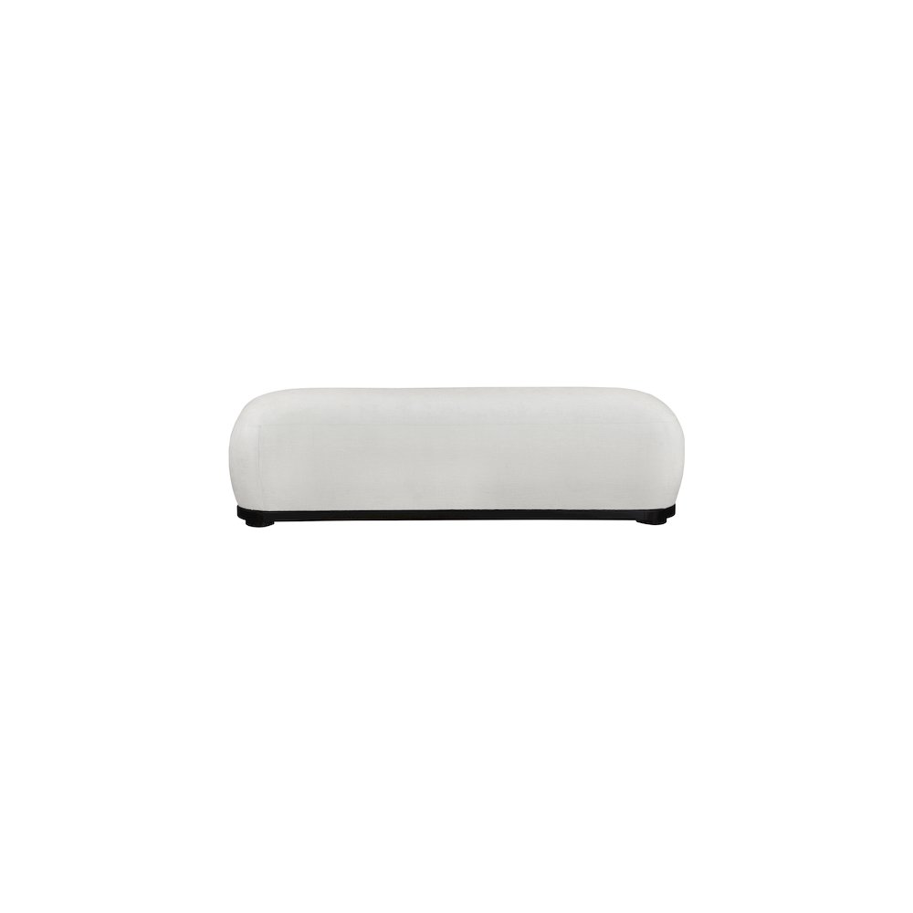 Calum Cream Chenille Fabric Bench. Picture 3