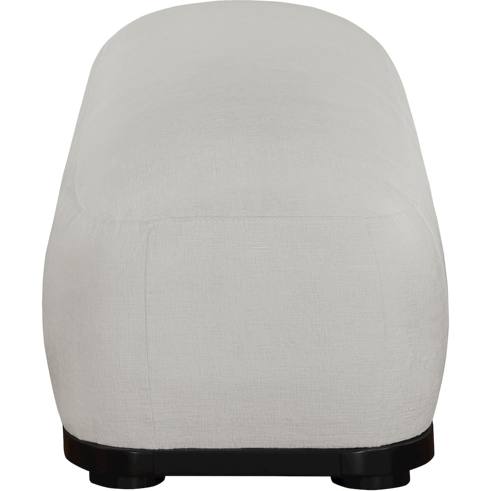 Calum Grey Chenille Fabric Bench. Picture 4