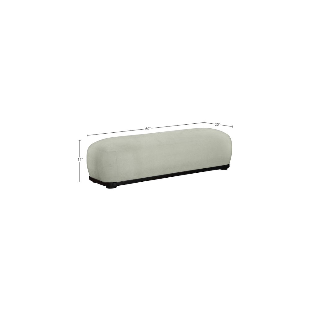 Calum Mint Chenille Fabric Bench. Picture 7