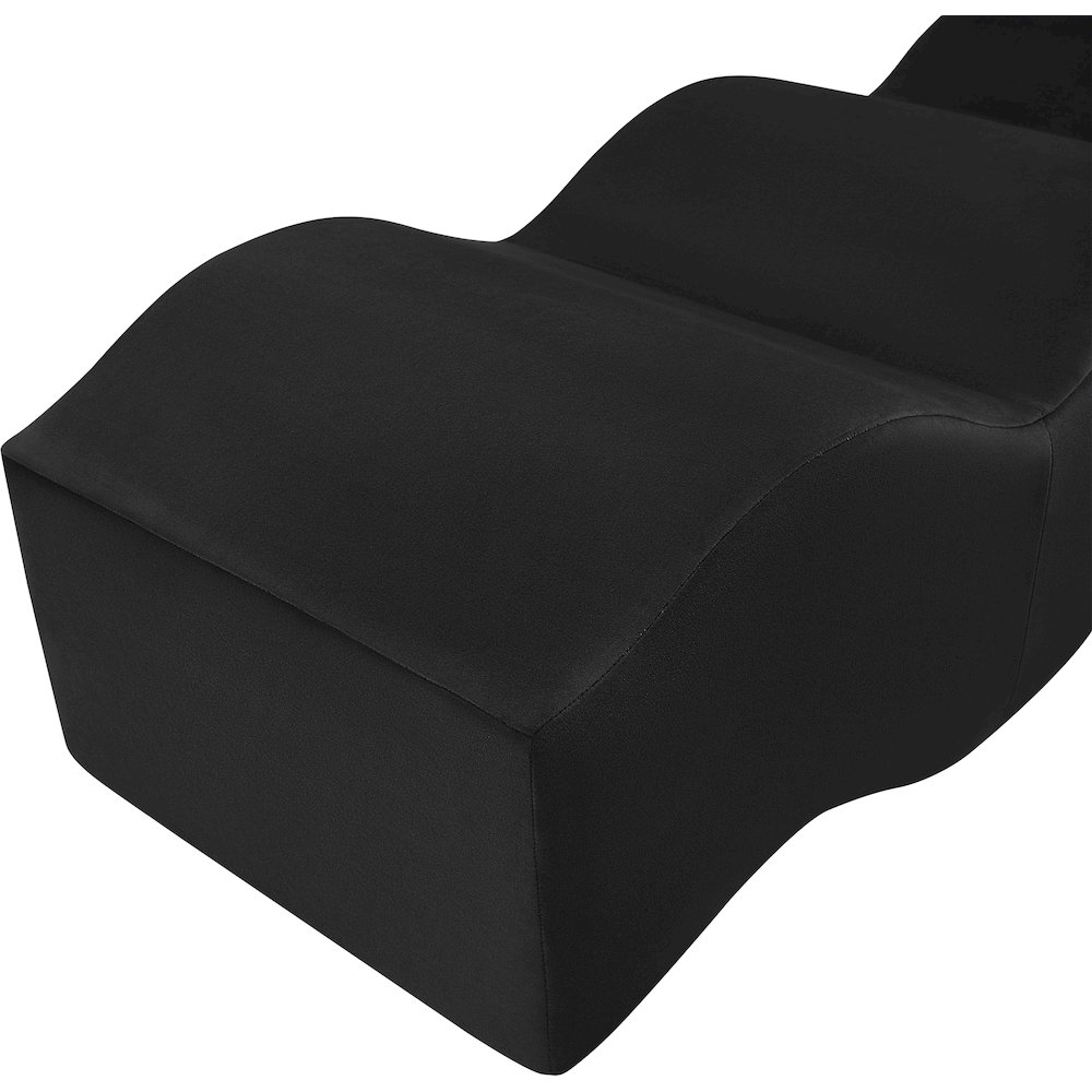 Wave Black Velvet Bench. Picture 11