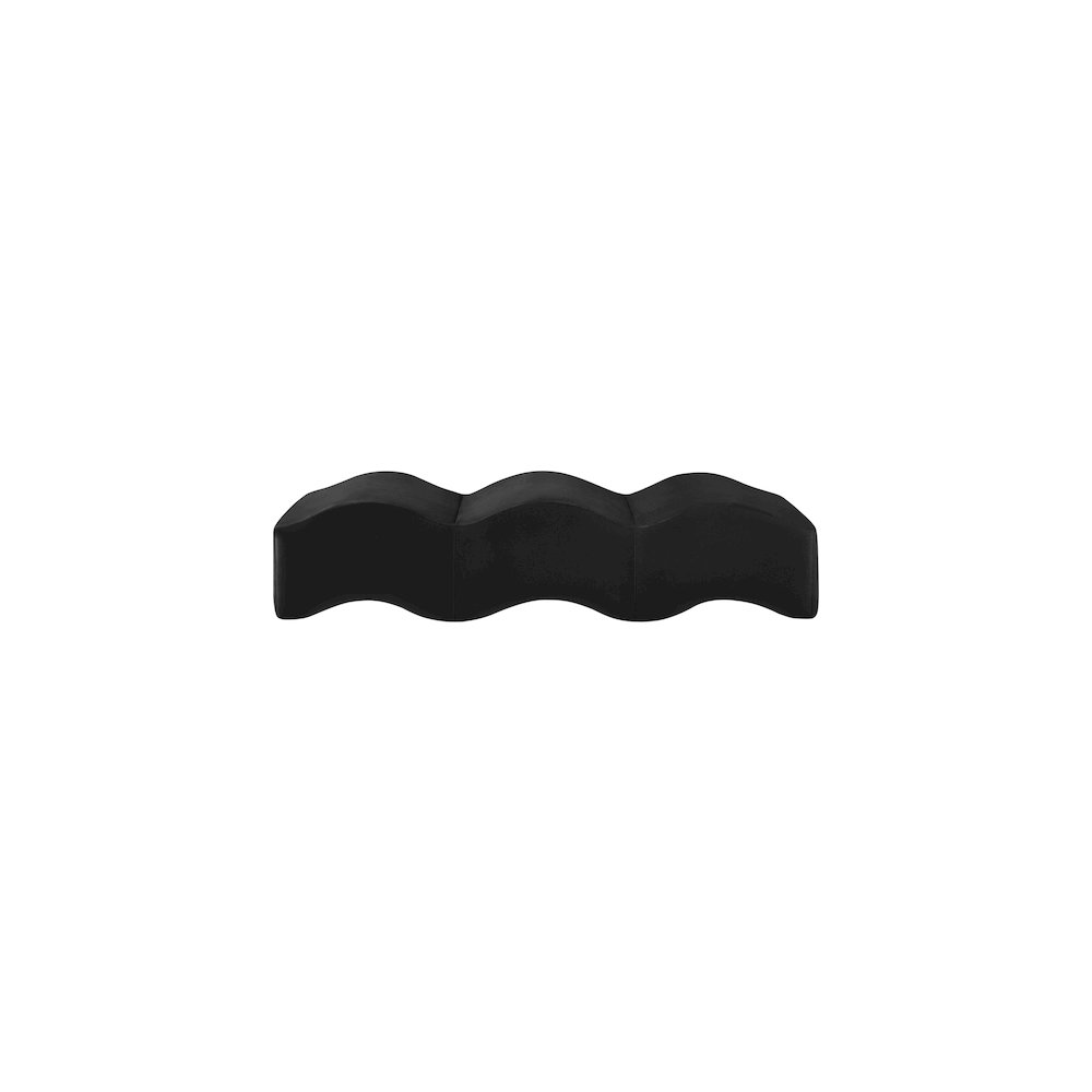 Wave Black Velvet Bench. Picture 4