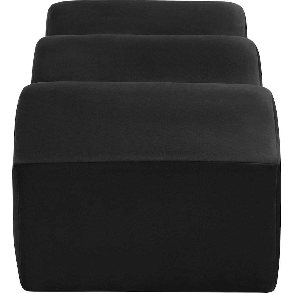 Wave Black Velvet Bench. Picture 5