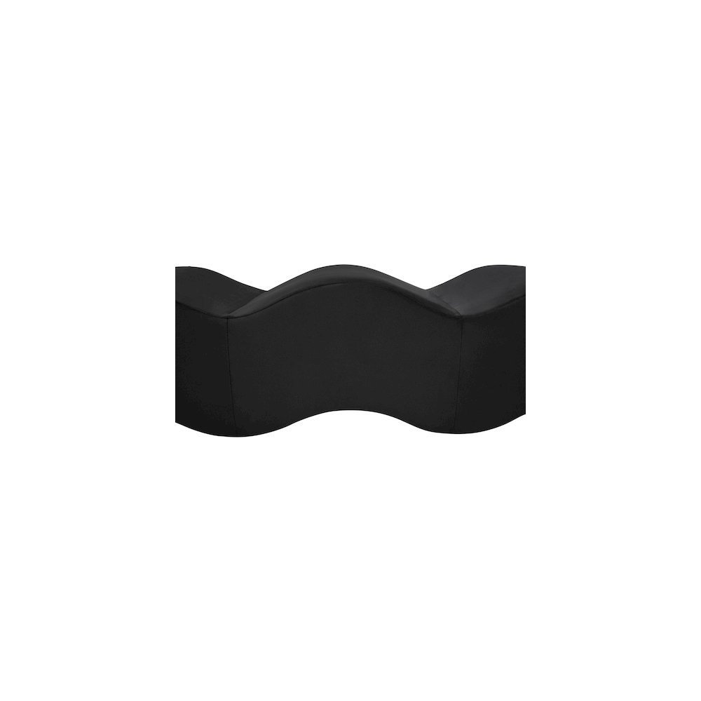 Wave Black Velvet Bench. Picture 8