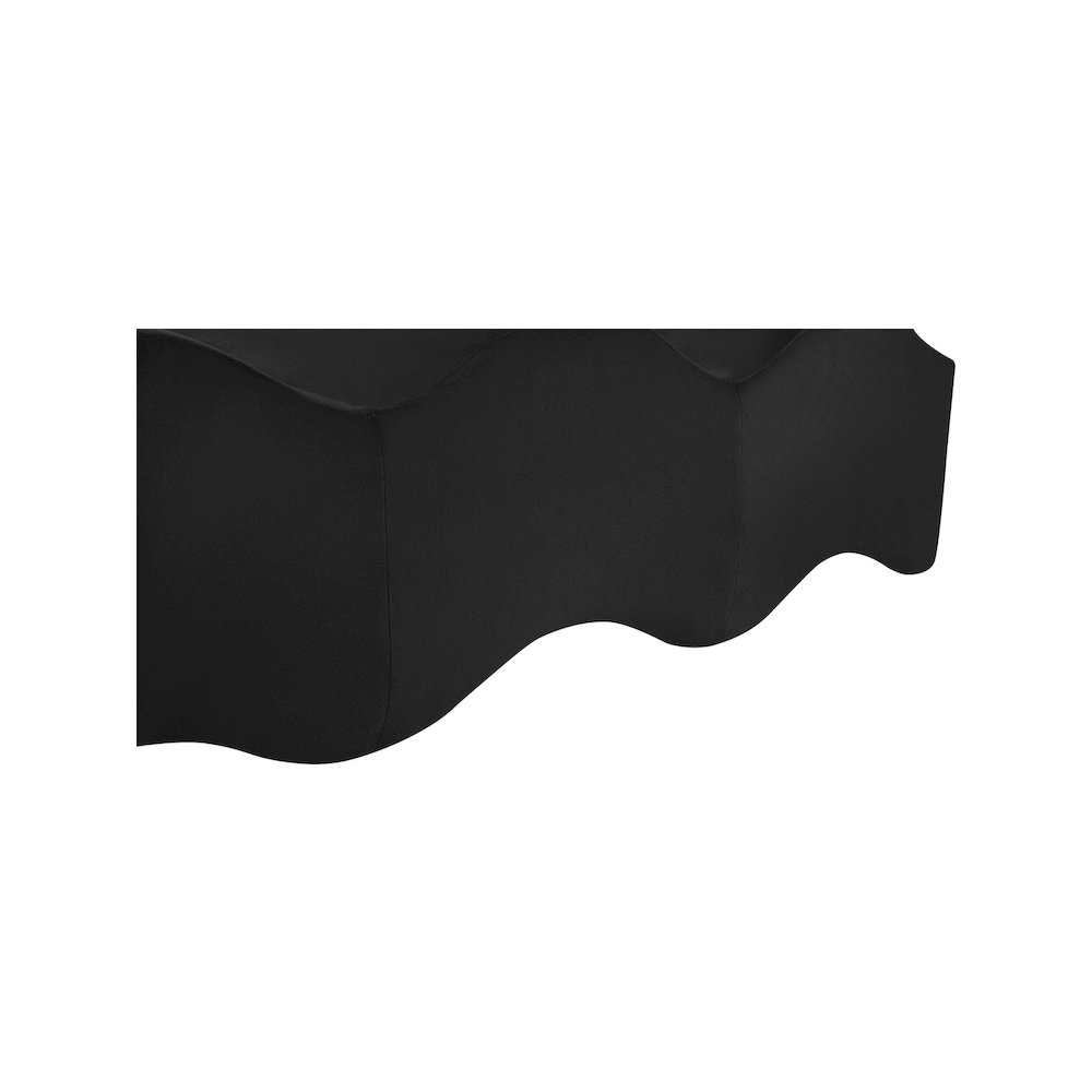 Wave Black Velvet Bench. Picture 9
