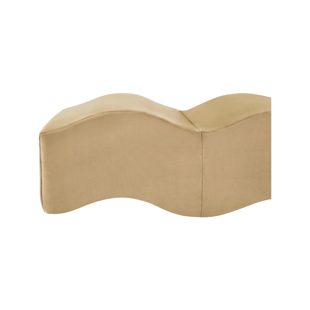 Wave Camel Velvet Bench. Picture 10
