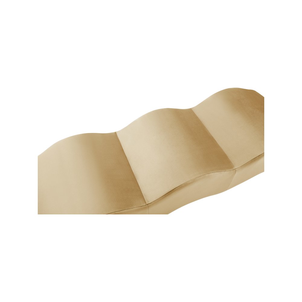 Wave Camel Velvet Bench. Picture 7