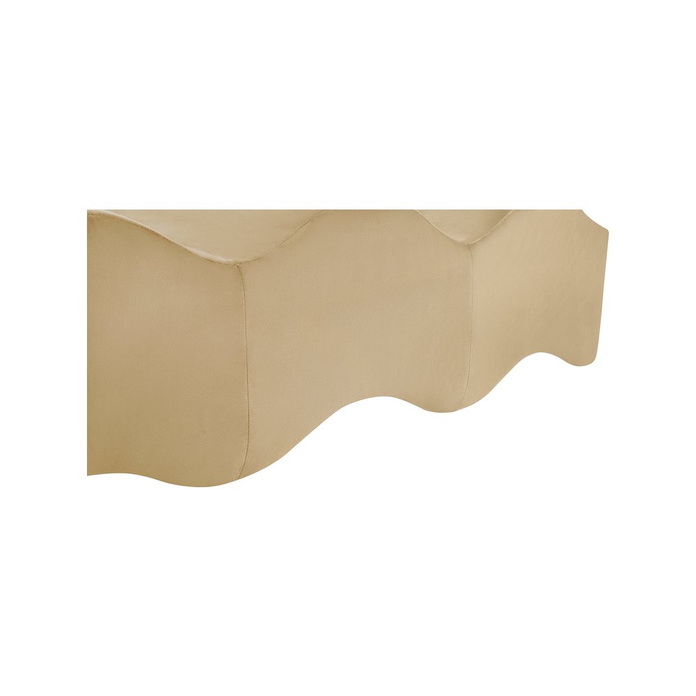Wave Camel Velvet Bench. Picture 9