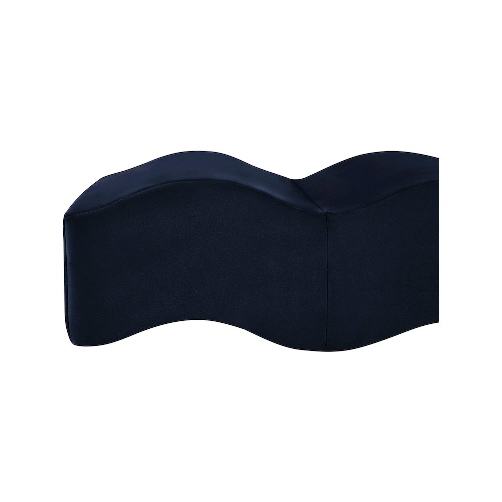 Wave Navy Velvet Bench. Picture 10