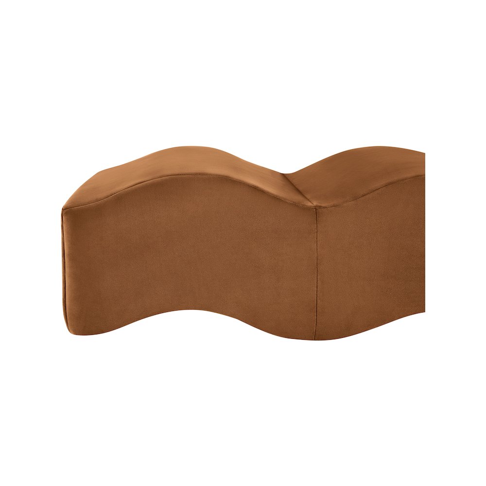 Wave Saddle Velvet Bench. Picture 10