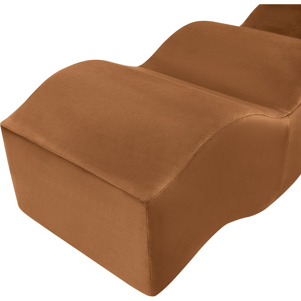 Wave Saddle Velvet Bench. Picture 11