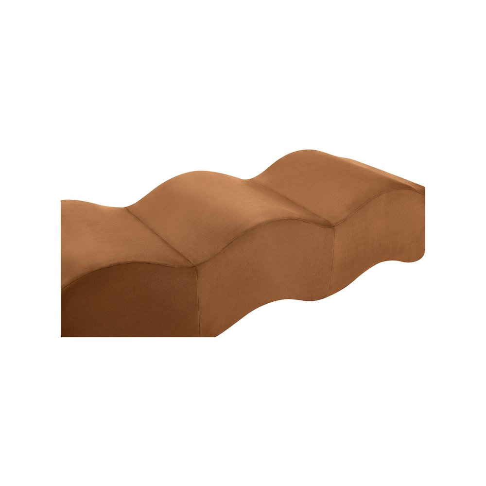 Wave Saddle Velvet Bench. Picture 6