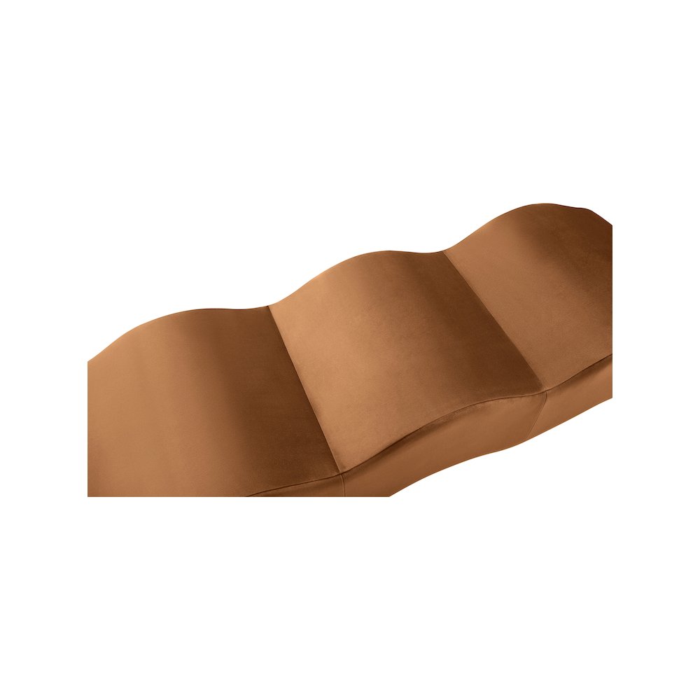 Wave Saddle Velvet Bench. Picture 7