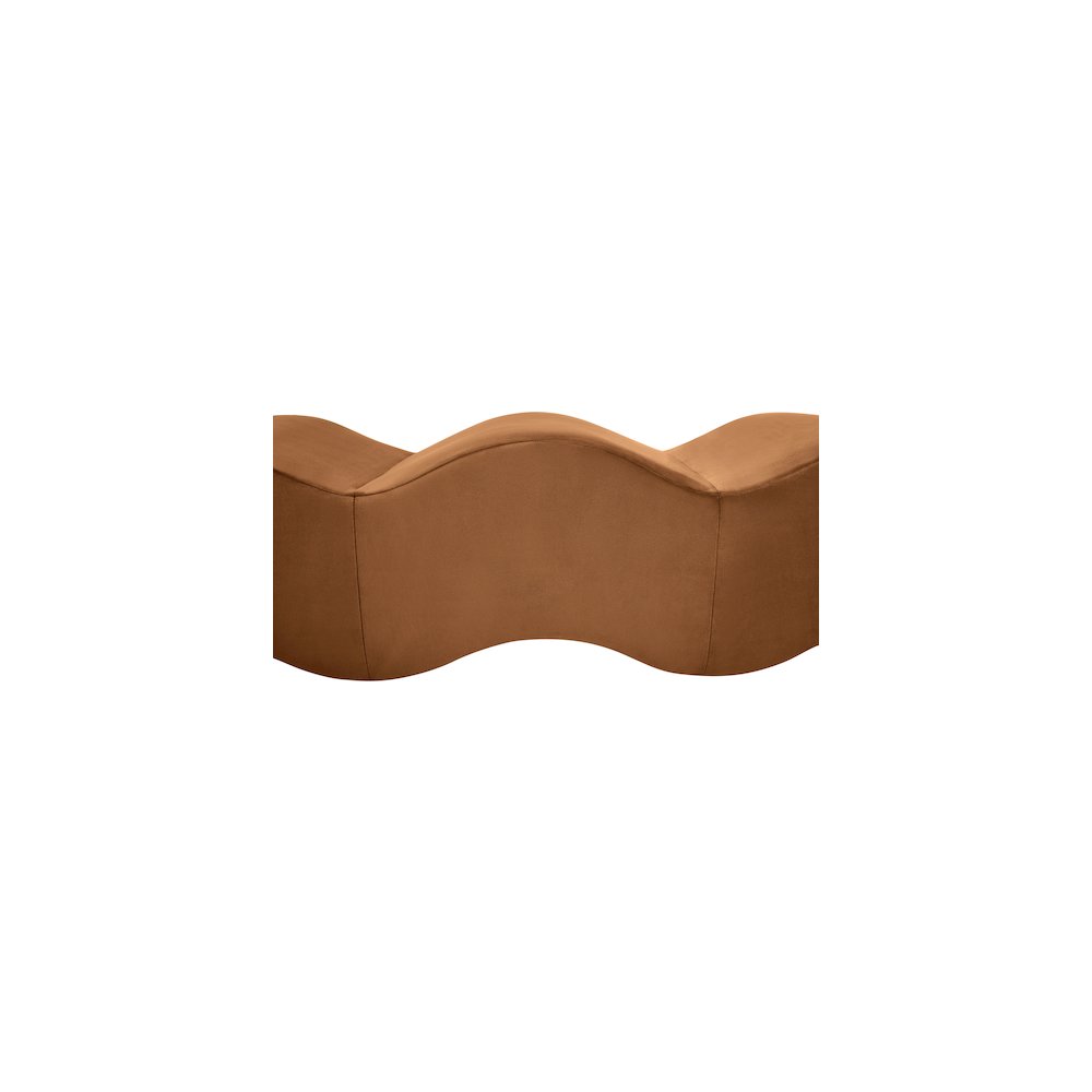 Wave Saddle Velvet Bench. Picture 8