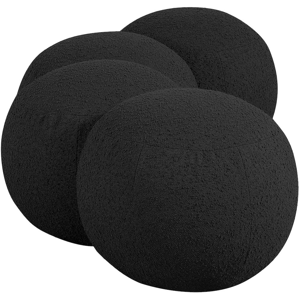 Apollo Black Boucle Fabric Bench. Picture 5