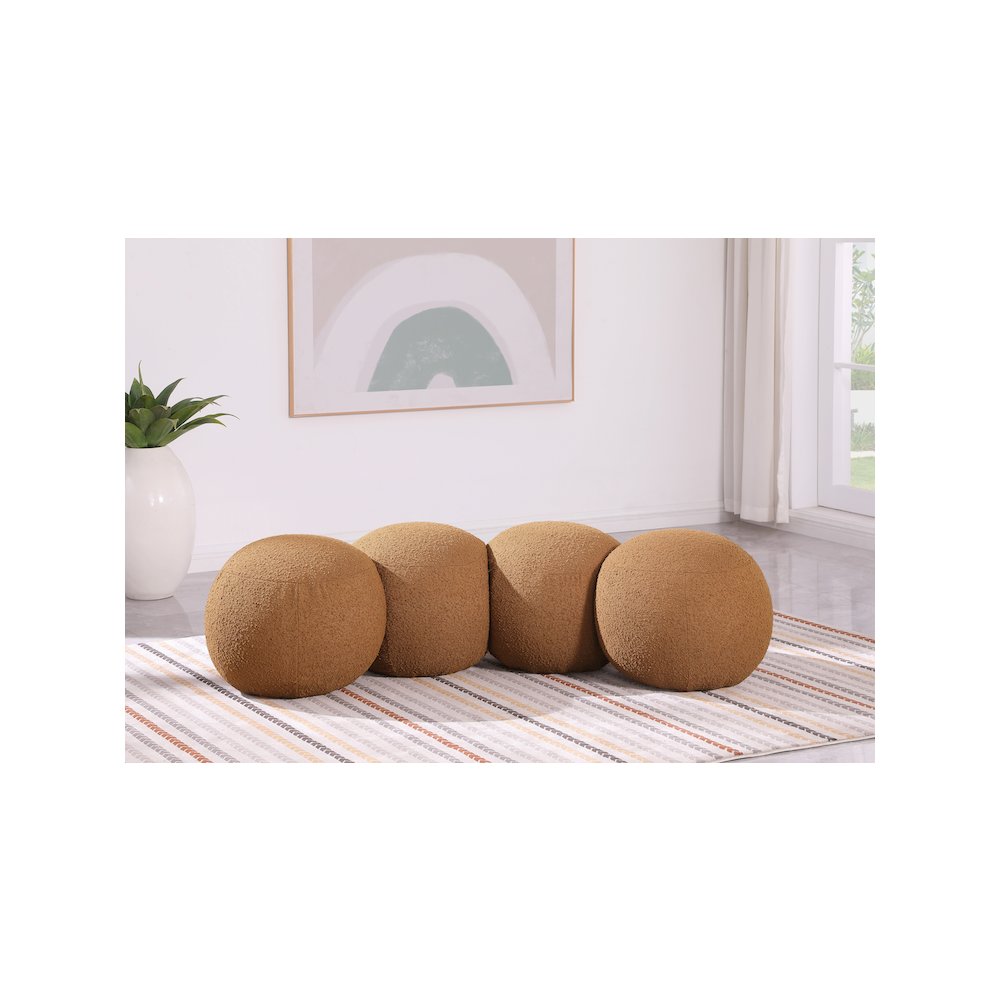 Apollo Saddle Boucle Fabric Bench. Picture 2