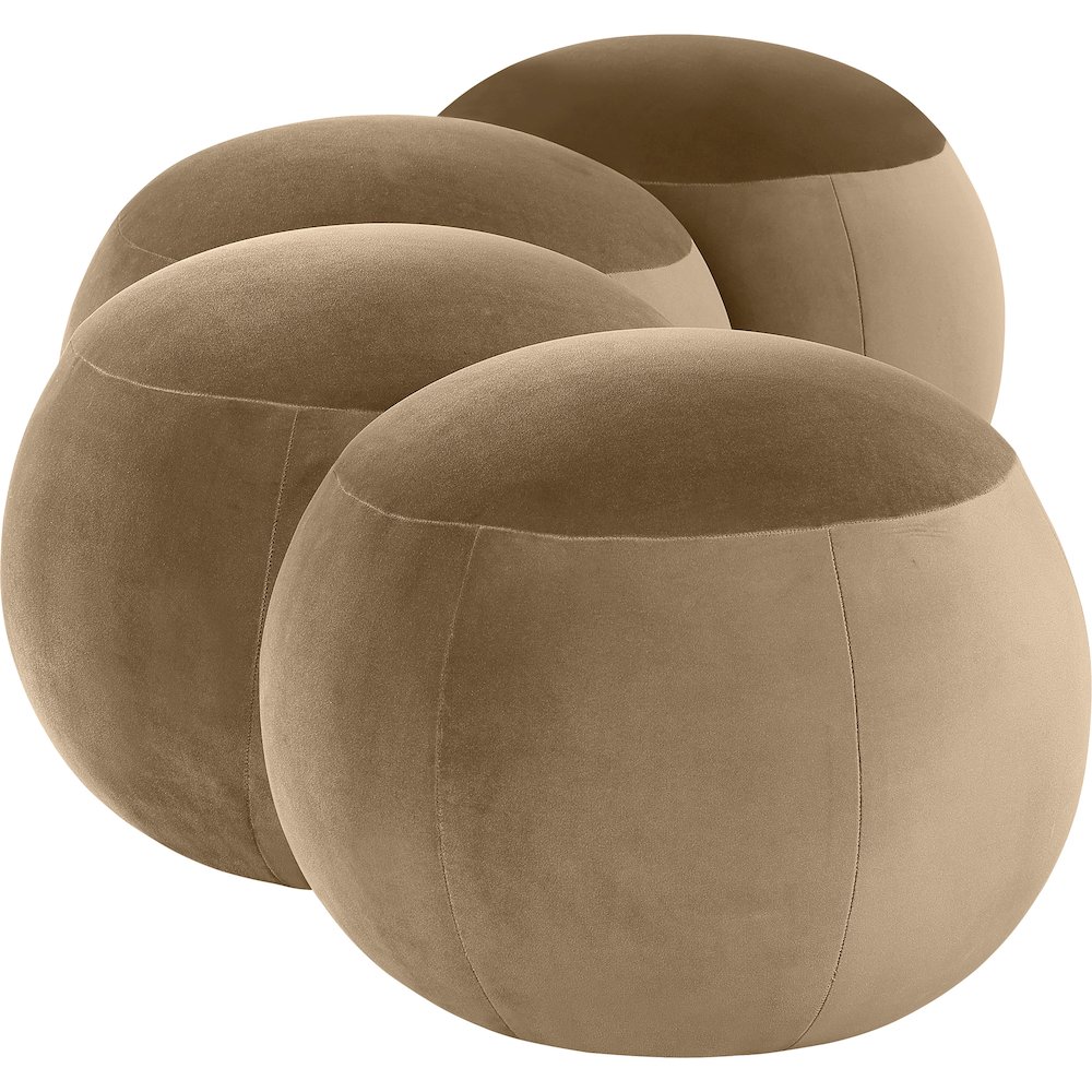Apollo Beige Velvet Bench. Picture 5