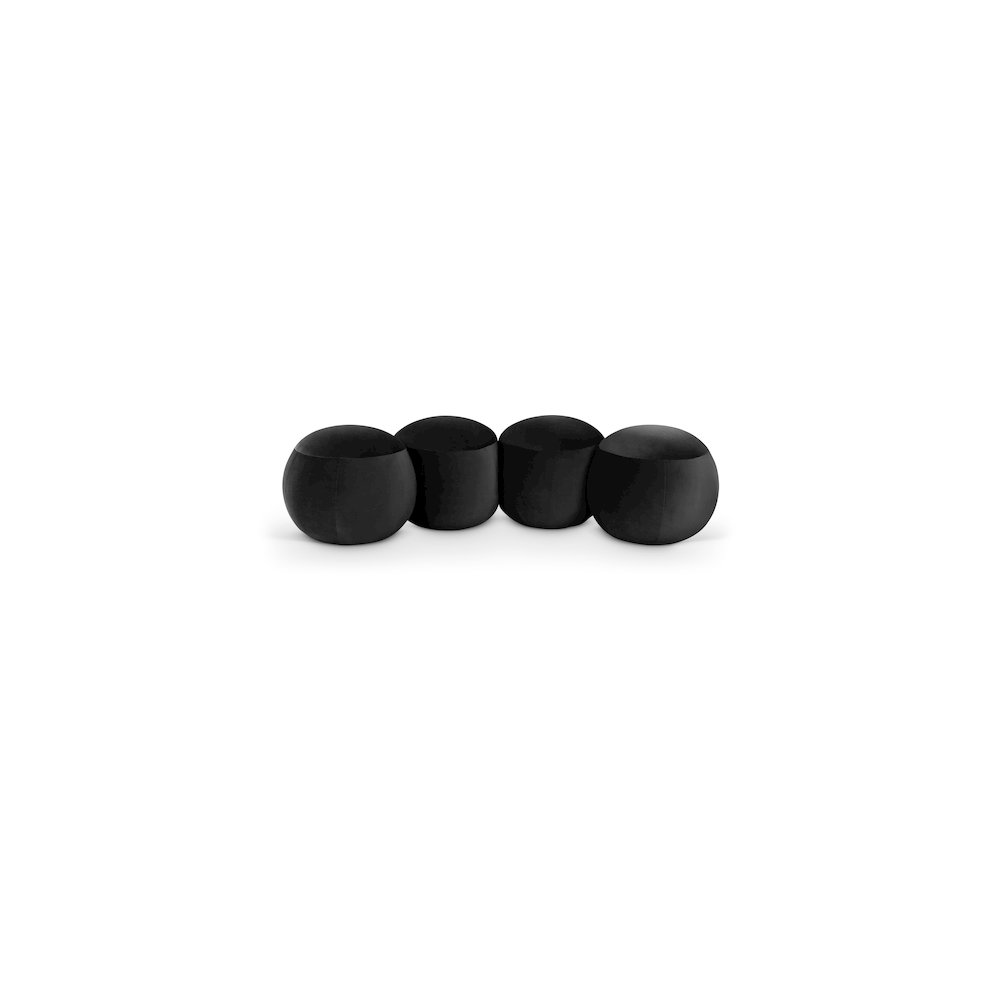 Apollo Black Velvet Bench. Picture 1