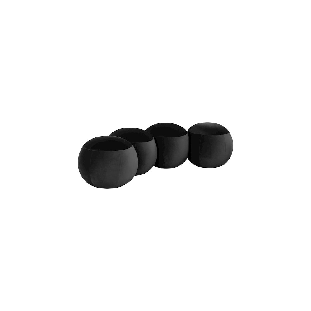 Apollo Black Velvet Bench. Picture 3
