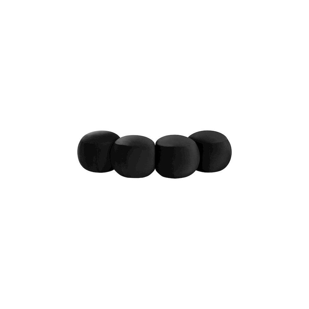 Apollo Black Velvet Bench. Picture 4