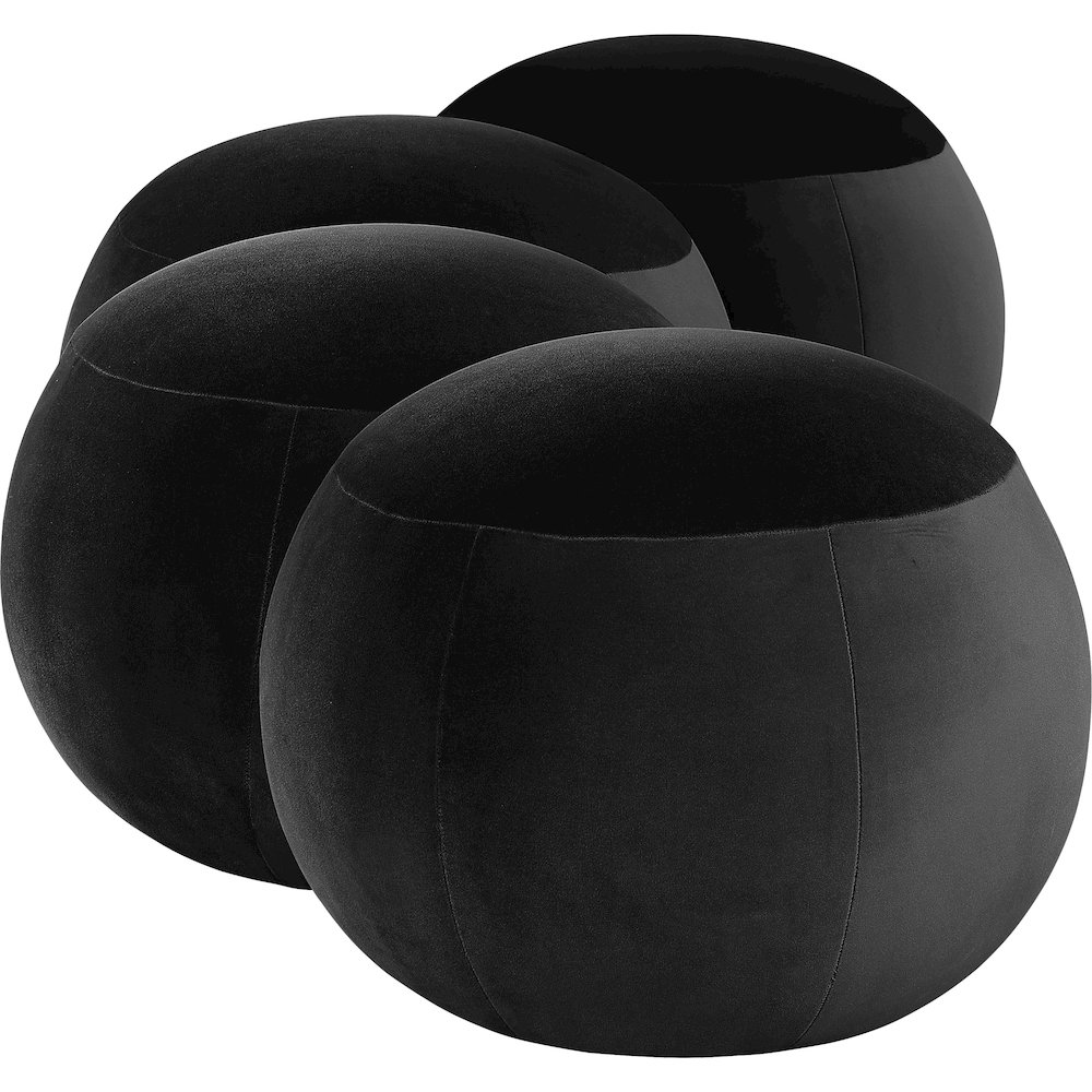 Apollo Black Velvet Bench. Picture 5