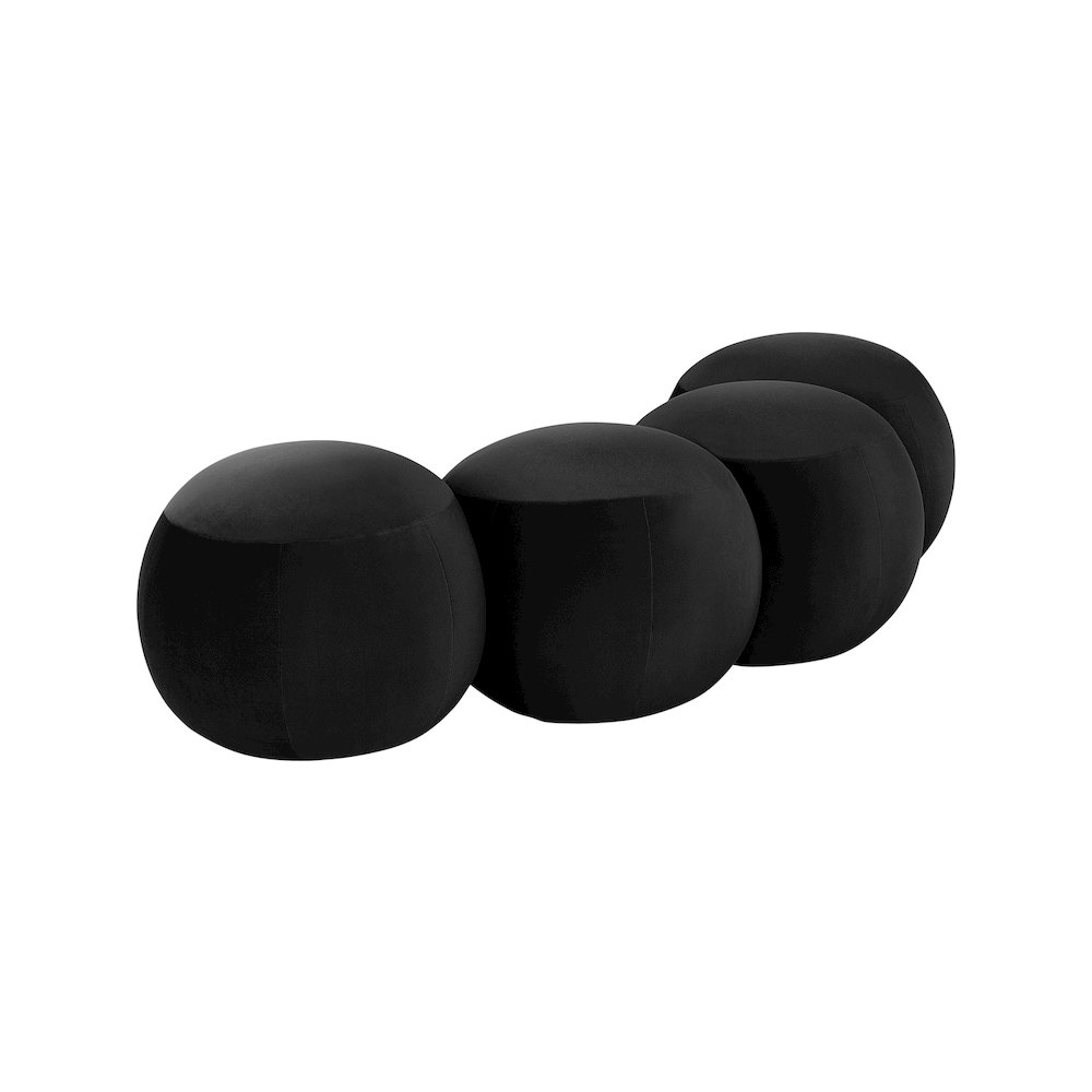 Apollo Black Velvet Bench. Picture 6