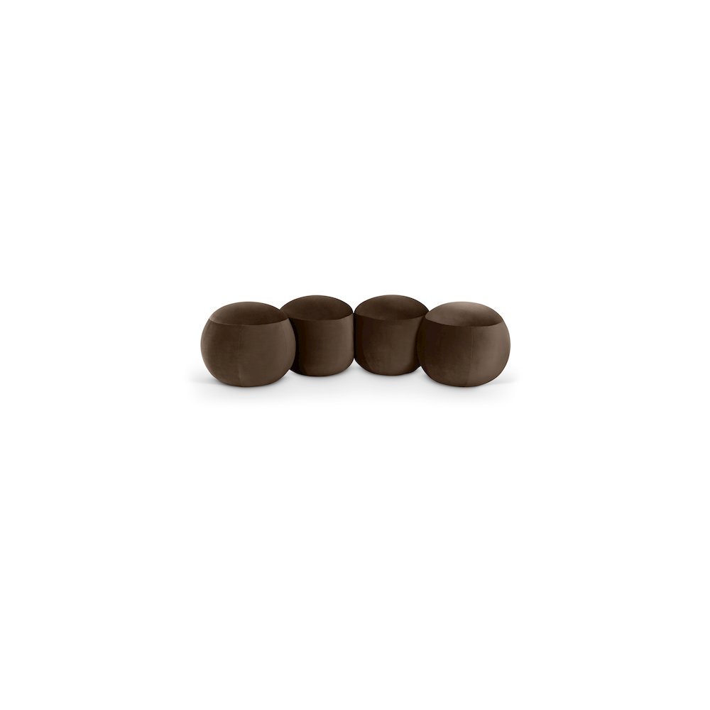 Apollo Brown Velvet Bench. Picture 1