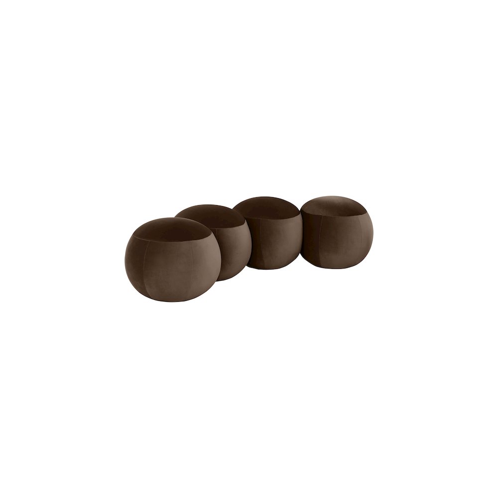 Apollo Brown Velvet Bench. Picture 3