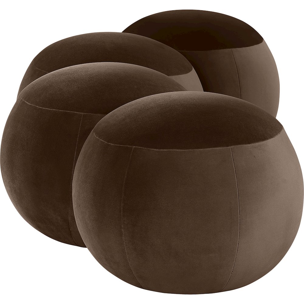Apollo Brown Velvet Bench. Picture 5