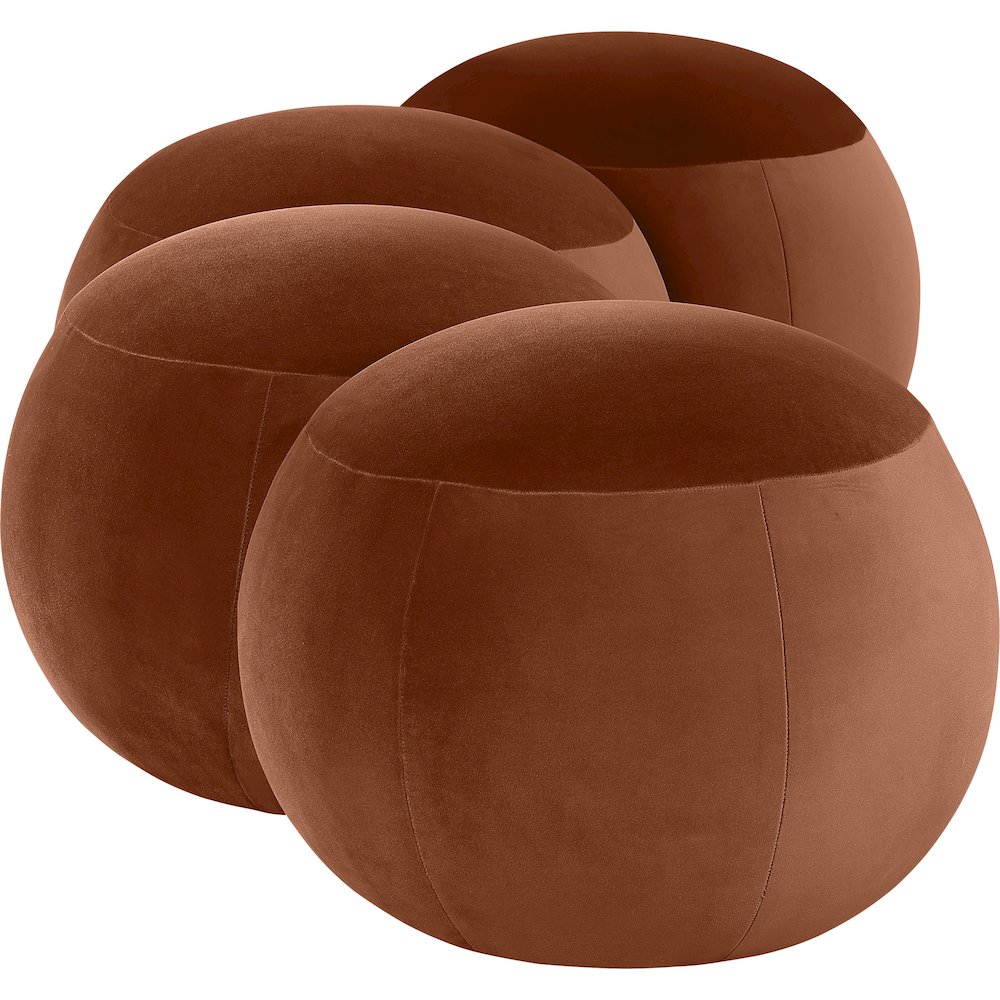 Apollo Cognac Velvet Bench. Picture 5