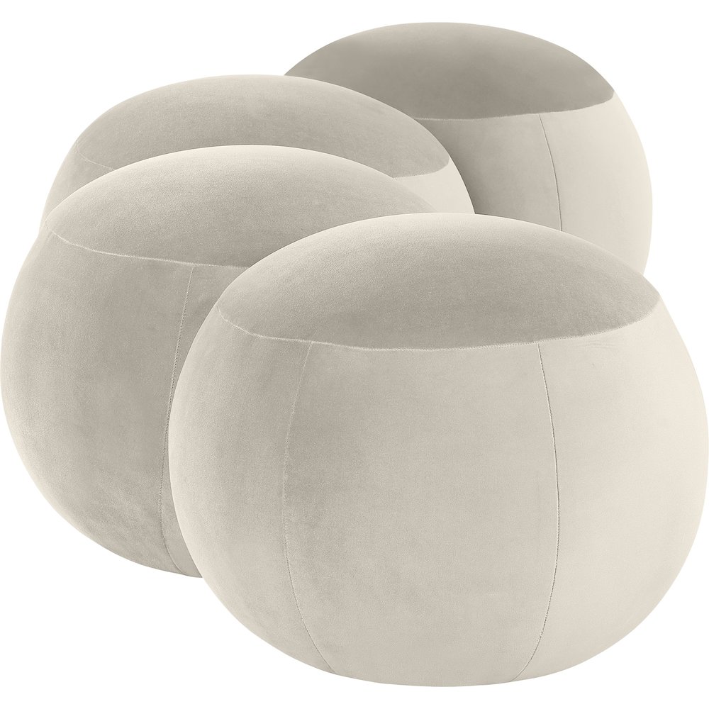 Apollo Cream Velvet Bench. Picture 5
