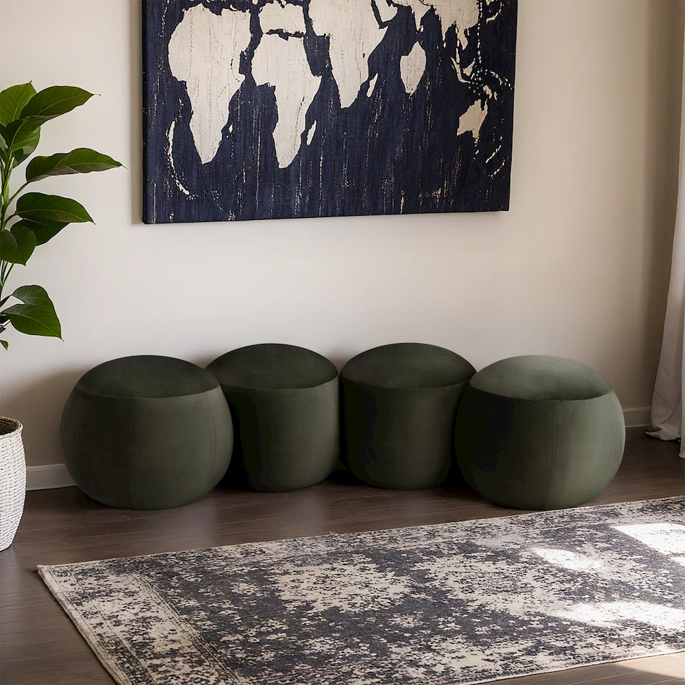 Apollo Green Velvet Bench. Picture 2