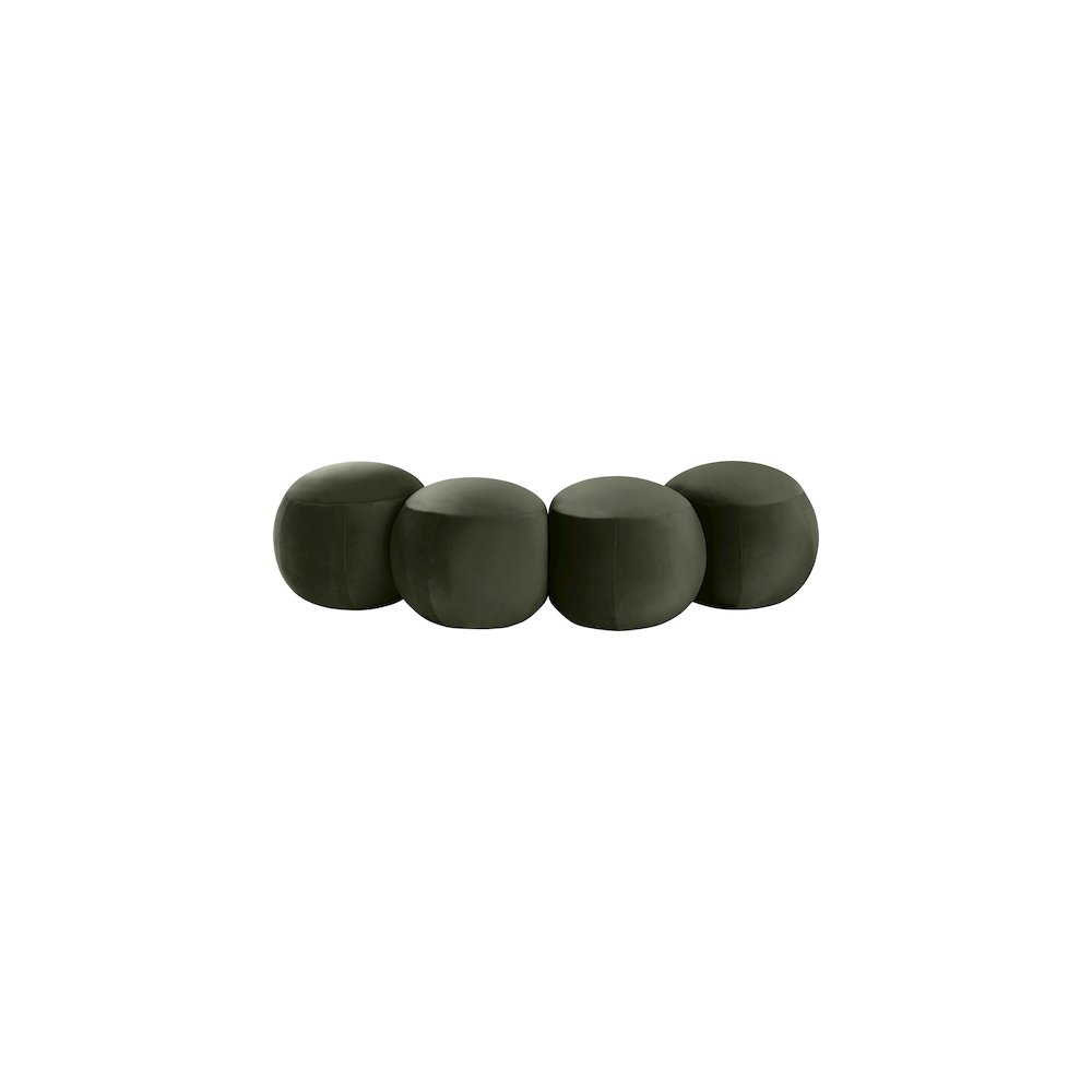 Apollo Green Velvet Bench. Picture 4