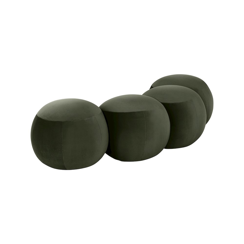 Apollo Green Velvet Bench. Picture 6