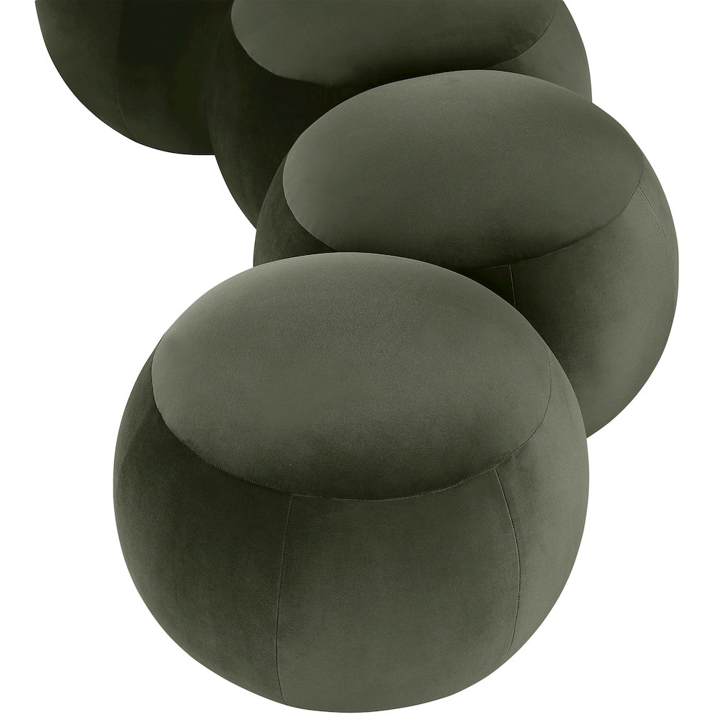 Apollo Green Velvet Bench. Picture 7