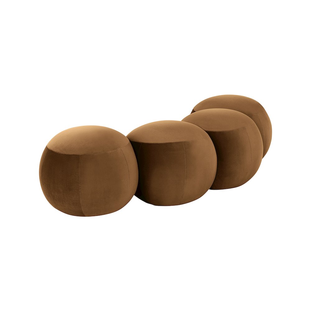 Apollo Saddle Velvet Bench. Picture 6