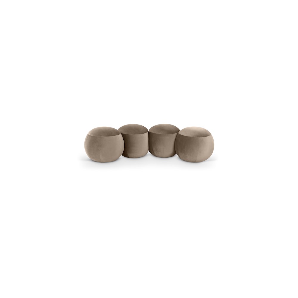 Apollo Taupe Velvet Bench. Picture 1