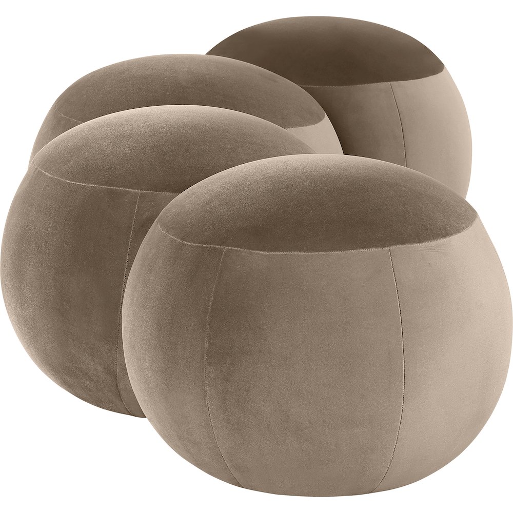 Apollo Taupe Velvet Bench. Picture 5