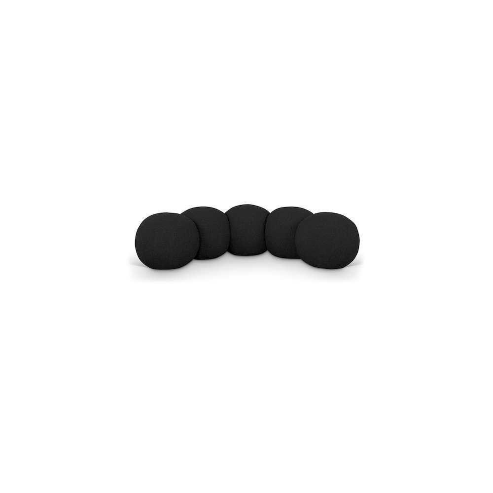 Apollo Black Boucle Fabric Bench. Picture 1