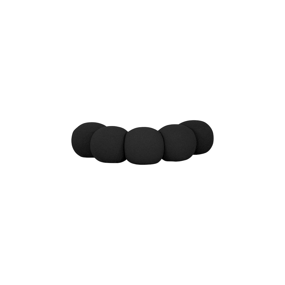 Apollo Black Boucle Fabric Bench. Picture 4