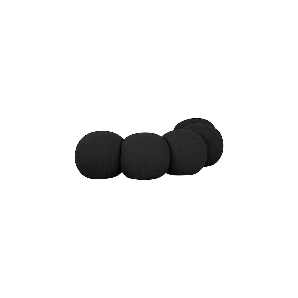 Apollo Black Boucle Fabric Bench. Picture 6