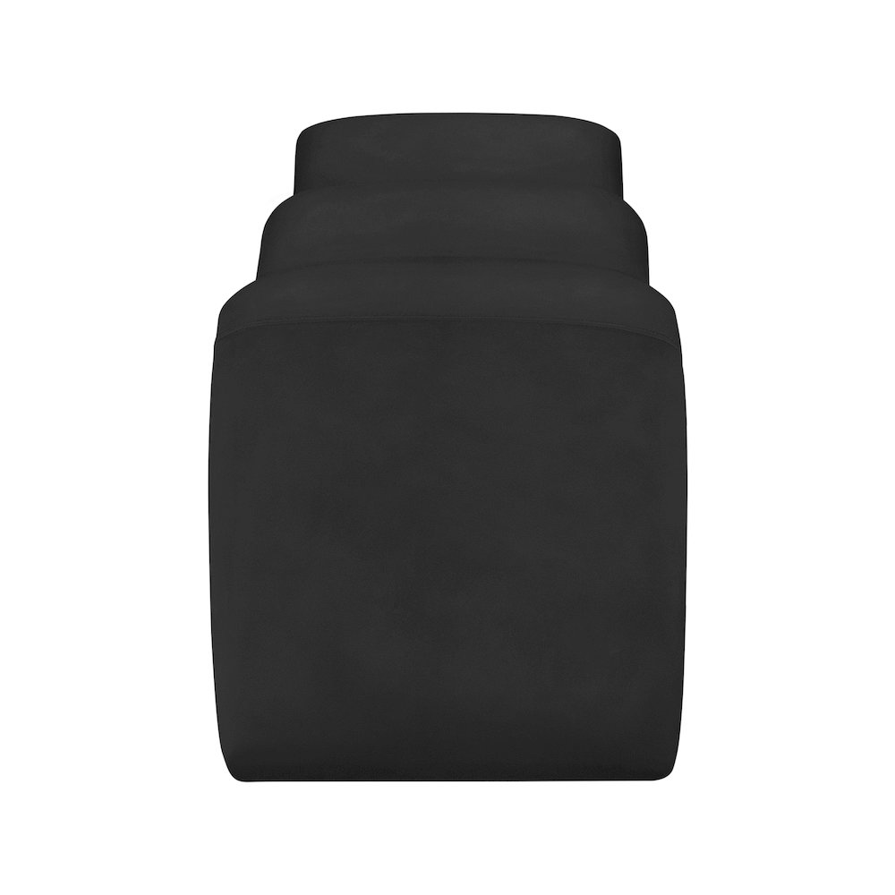 Willow Black Vegan Leather Bench. Picture 4