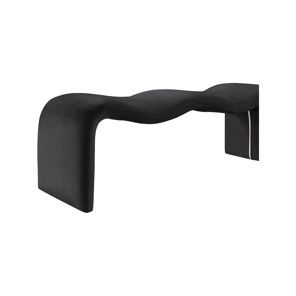 Willow Black Vegan Leather Bench. Picture 8