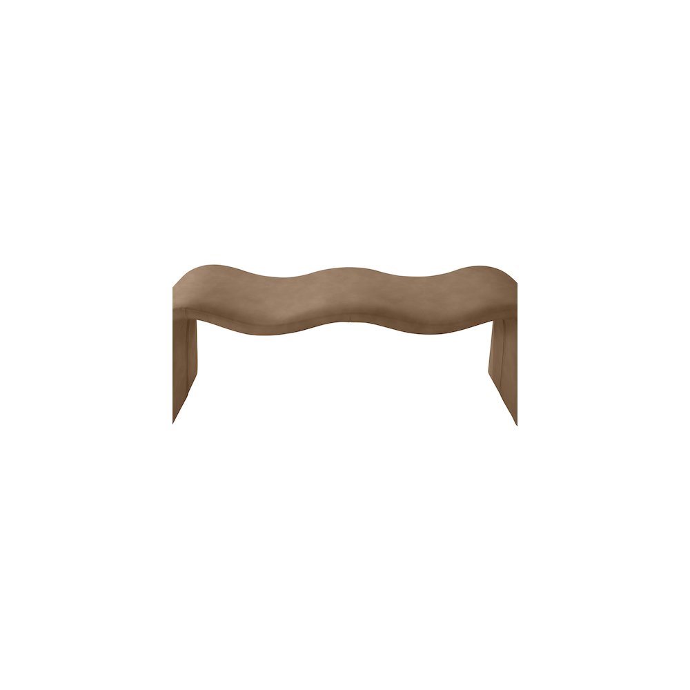 Willow Brown Vegan Leather Bench. Picture 6